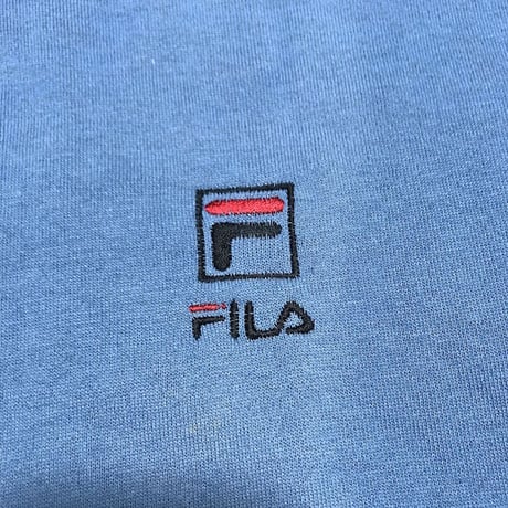 【USED】90'S FILA HOODIE DUSTY BLUE