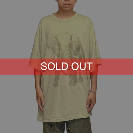 【USED】00's NIABI ZOO ELEPHANT T-SHIRT