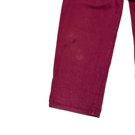 【USED】80's-90's AIRWALK Super Baggy Work Pants Wine Red Made in USA