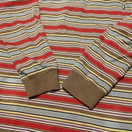 【USED】90'S-00'S STUSSY MULTI BORDER L/S T-SHIRT