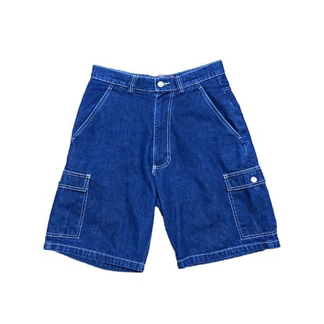 【USED】90'S STUSSY DENIM CARGO SHORTS