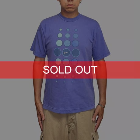【USED】90's-00's EURO NIKE "Techno Bubble" Purple T-shirt