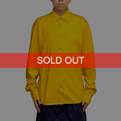 【USED】00's HUGO BOSS Mustard Yellow Snap Button Shirt