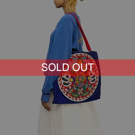 【USED】80's Bai Jia Bei EMBROIDERED TOTE BAG