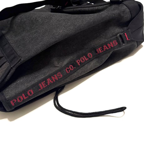 【USED】90's-00's Polo Jeans Co. Ralph Lauren Black Denim Drawstring Backpack
