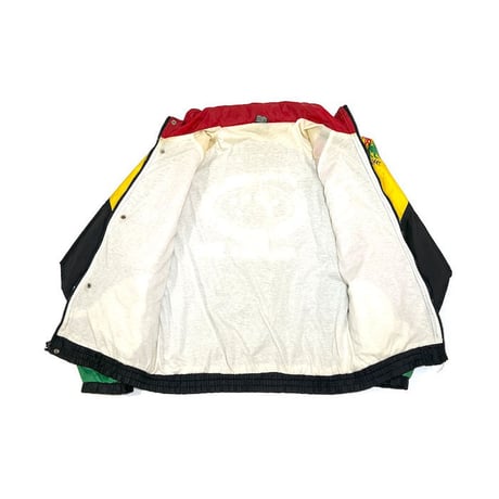 【USED】90'S BOOTLEG STUSSY RASTA COLOR NYLON JACKET