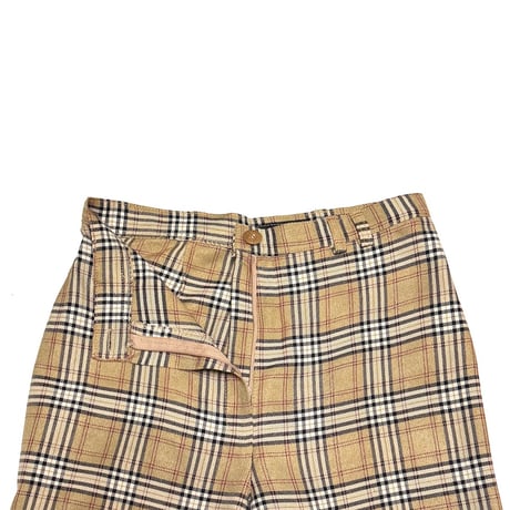 【USED】90's-00's POURQUOI PAS Plaid Cropped Trousers Made in France