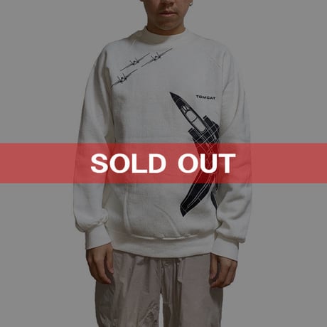 【USED】80'S F-14 TOMCAT SWEATSHIRT
