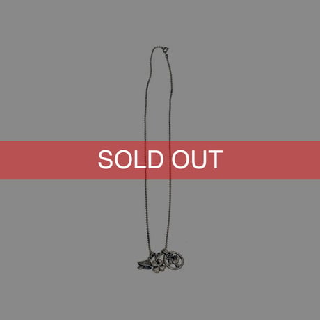 【USED】90's Grateful Dead SILVER925 3-CHARM NECKLACE