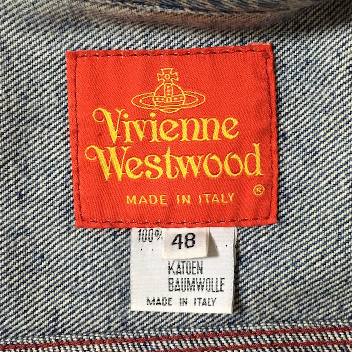 USED】90'S VIVIENNE WESTWOOD WAVE DENIM JACKET USED】90'S VIVIENNE WESTWOOD WAVE DENIM JACKET