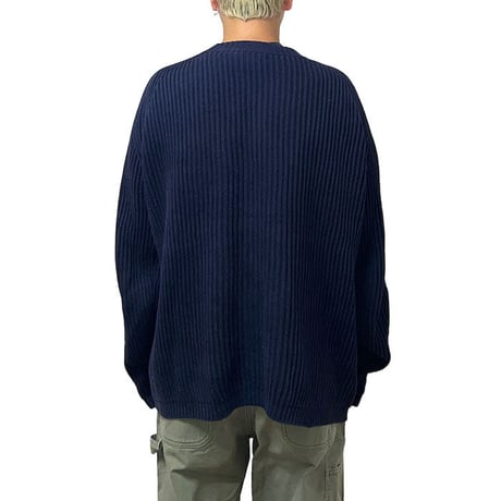 【USED】90'S-00'S J.CREW COTTON RIBBED KNIT SWEATER