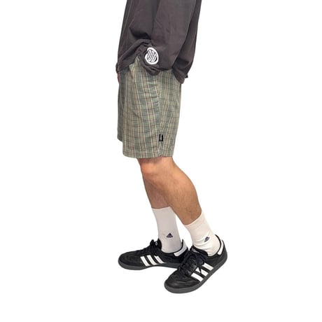 【USED】80's OLD STUSSY CHECK SHORTS GREEN