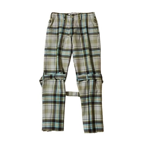 【USED】90'S VIVIENNE WESTWOOD TARTAN CHECK BONDAGE TROUSERS