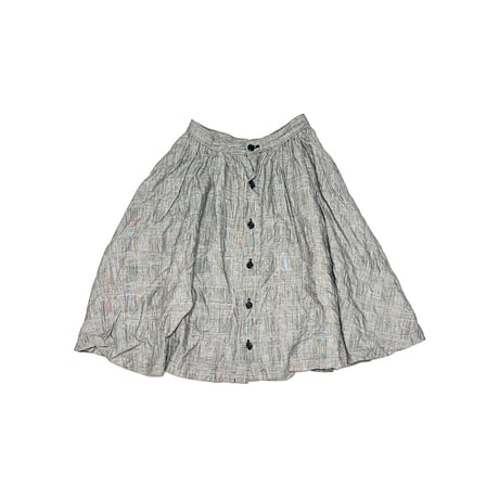 【USED】tricot COMME des GARCONS 1990 GLEN CHECK CREASED SKIRT