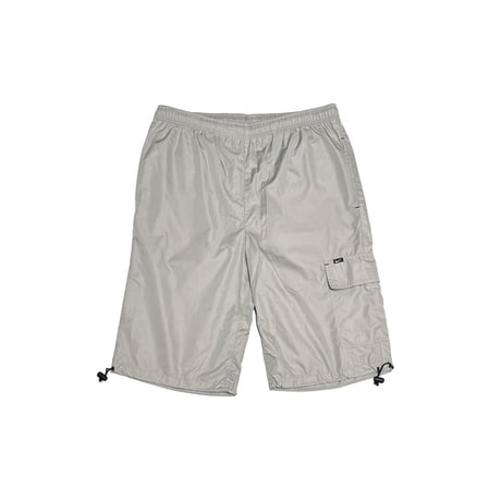 【USED】00's NIKE CLIMA-FIT Single Cargo Pocket Tech Shorts Liquid Silver