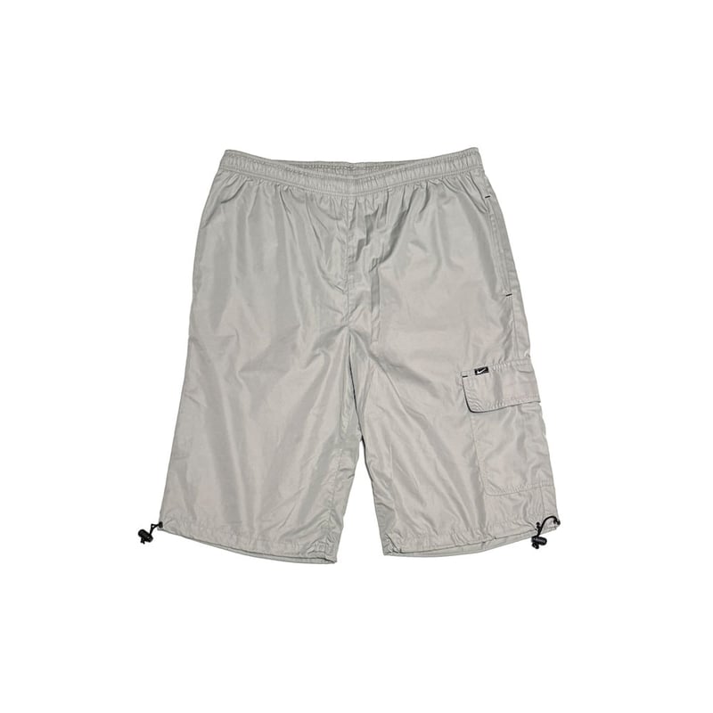 00s OLD NIKE ナイロンショートパンツ CLIMA-FIT シルバー USED】00's NIKE CLIMA-FIT Single Cargo Pocket T