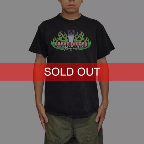 【USED】00's Grave Digger Monster Truck Double-Sided T-shirt