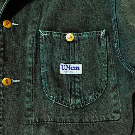 【USED】90'S DENIM COVERALL GREEN