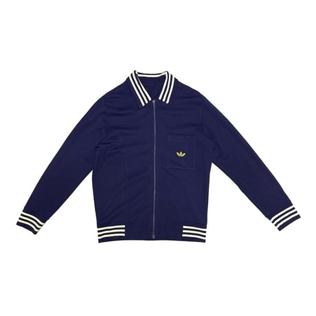 【USED】70's adidas Trefoil Pocket Navy Knit Track Jacket