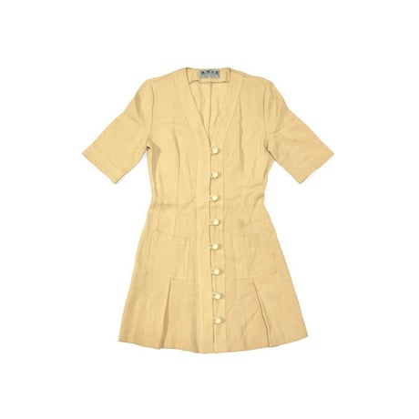 【USED】90'S-00'S ARIA BUTTON SKATER DRESS