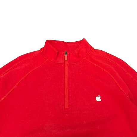【USED】00's Apple HALF ZIP SWEATSHIRT RED