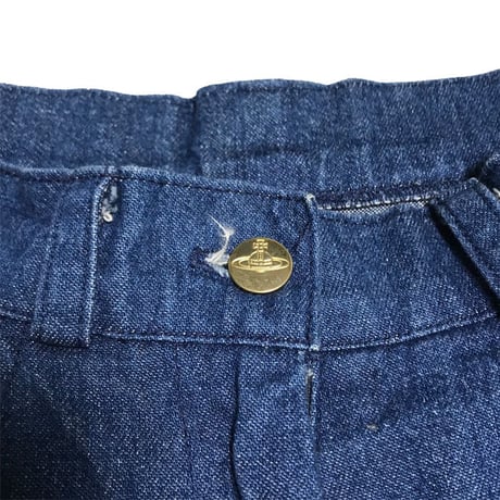 【USED】90'S VIVIENNE WESTWOOD "CUT AND SLASH" GARTERBELTS JEANS