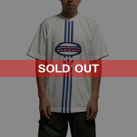 【USED】90'S  ADIDAS 3-STRIPE & TREFOIL T-SHIRT