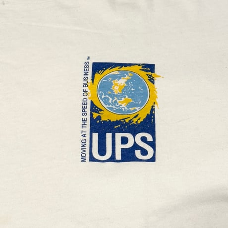 【USED】90's UPS BURNING EARTH T-SHIRT