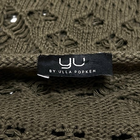 【USED】00's YU by ULLA POPKEN CROCHET KNIT L/S TOP