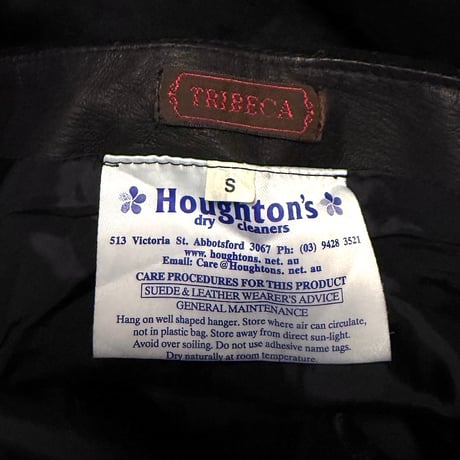 【USED】00's Hougnton's Asymmetrical Perforated Suede Leather Skirt
