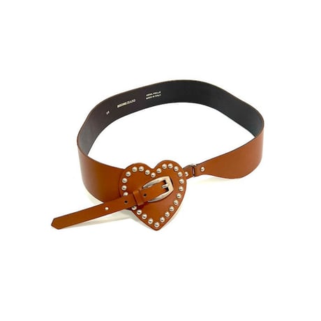 【USED】90'S-00'S MOSCHINO JEANS HEART LEATHER BELT