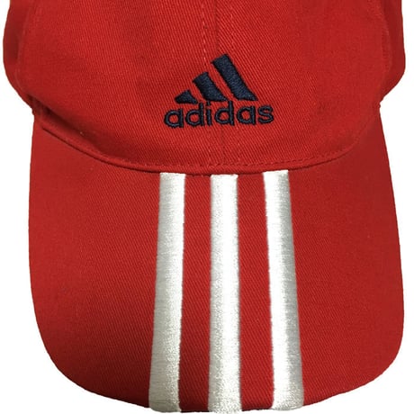 【USED】00'S ADIDAS 3STRIPS LOGO CAP RED
