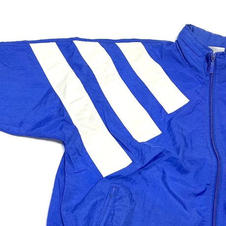 【USED】90'S ADIDAS PERFORMANCE LOGO NYLON TRACK JACKET BLUE
