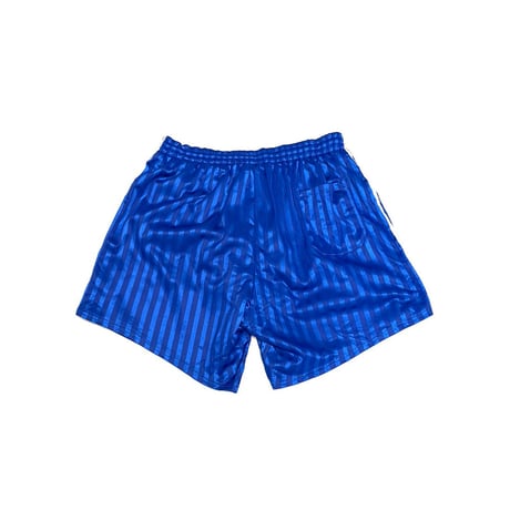 【USED】80's adidas RUNNING SHORTS STRIPE BLUE MADE IN BULGARIA