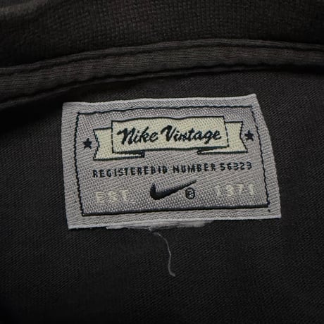 【USED】00's NIKE vintage One Star Athletics T-shirt Black Fade
