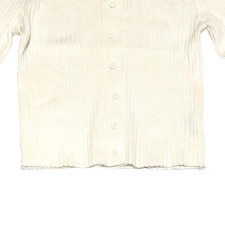 【USED】00'S Jolie & Joy RIB KNIT CARDIGAN WHT