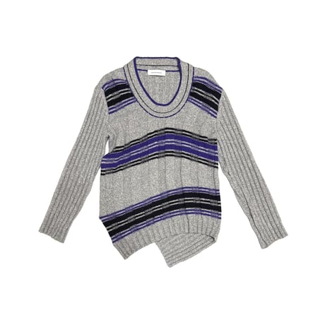 【USED】Kiko Kostadinov 22AW "Brutus Jumper" Asymmetric Ribbed Knit Sweater