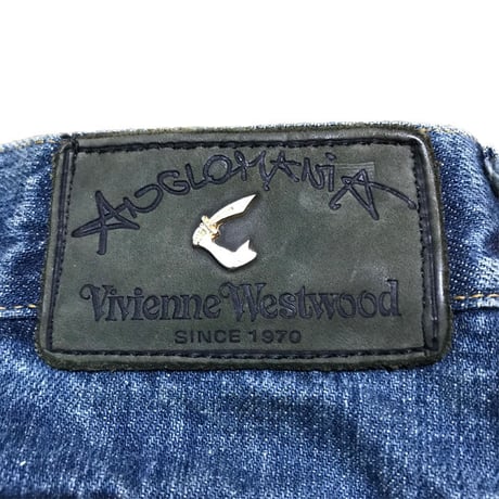 【USED】90'S  ANGLOMANIA LOGO DENIM PANTS