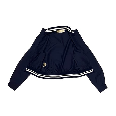 【USED】80's CACHE D'OR CROPPED BUTTON JACKET NAVY