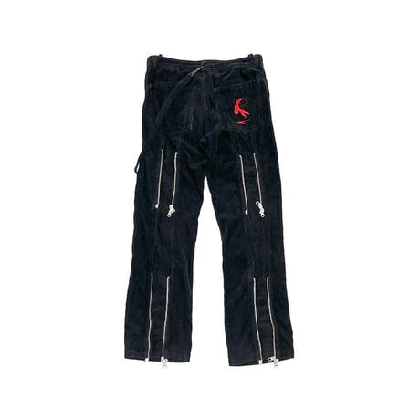 【USED】00'S GRIFFIN BONDAGE BLACK CORDUROY PANTS