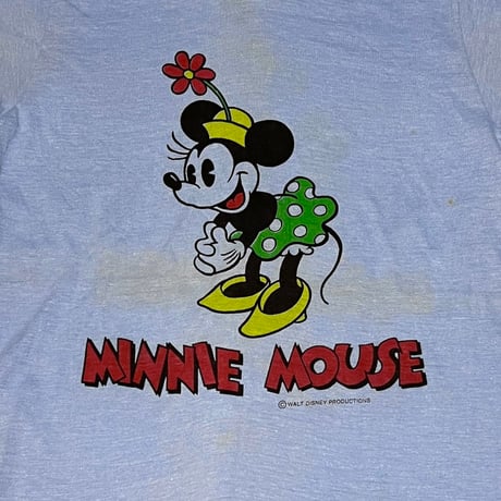 【USED】70's WALT DISNEY PRODUCTIONS MINNIE MOUSE T-SHIRT