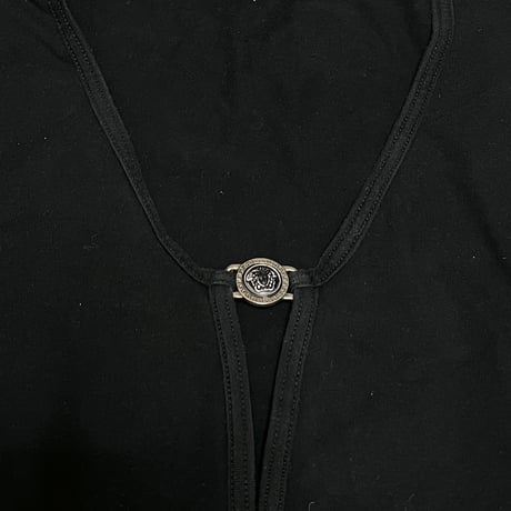 【USED】00's VERSACE INTENSIVE COTTON DRESS BLACK