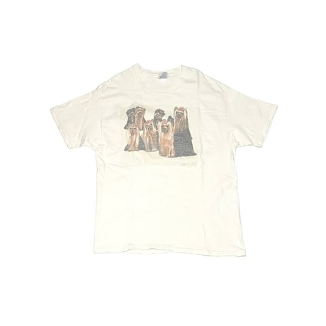 【USED】90's YORKSHIRE TERRIER FAMILY T-SHIRT