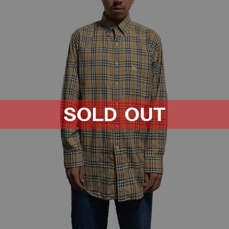 【USED】90'S BURBERRYS NOVA CHECK B.D SHIRT