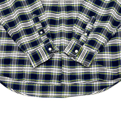 【USED】90'S-00'S J.CREW PULLOVER CHECK B.D. SHIRT