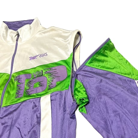 【USED】80's ASICS DETACHABLE TRACK JACKET MADE IN ITALY