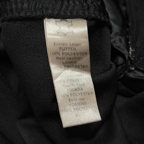 【USED】00's MAURITIUS LEATHER × POLYESTER SWITCHING PANTS