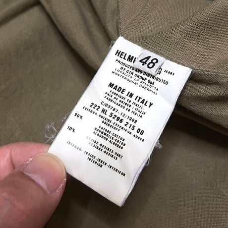 【USED】HELMUT LANG 1999 LINE PAINT FIELD COAT KHAKI