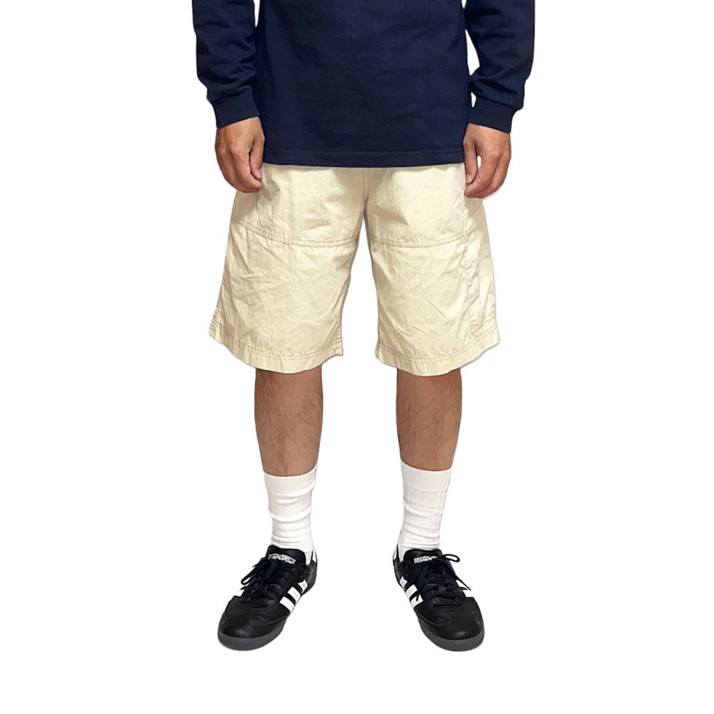 00s STUSSY×SURPLUS オリーブ リップストップ ナイロンショーツ USED】00's STUSSY × SURPLUS COTTON NYLON SHORTS