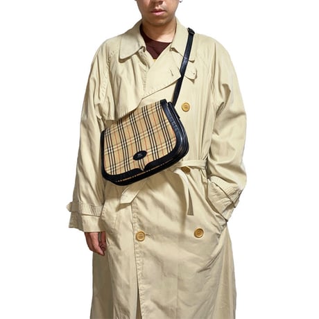 【USED】80'S-90'S BURBERRYS NOVA CHECK SHOULDER BAG